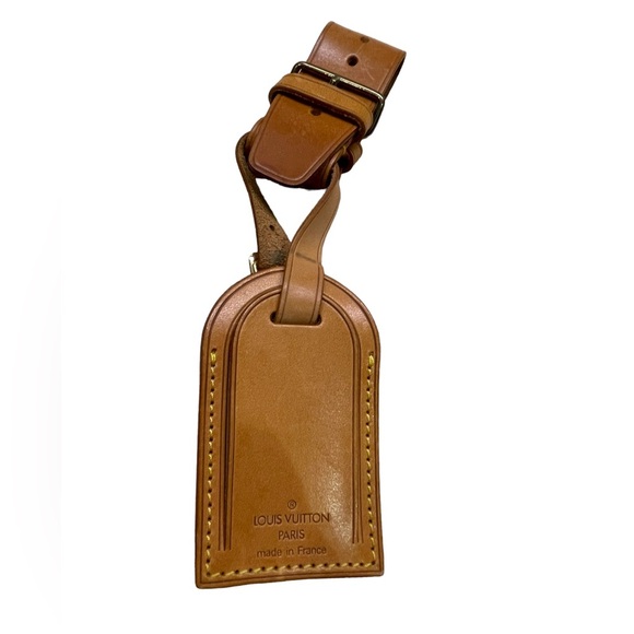 Louis Vuitton Accessories - Louis Vuitton - natural leather luggage / name tag & poignet set